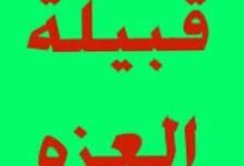 شعار قبيلة العزة باللون الاخضر