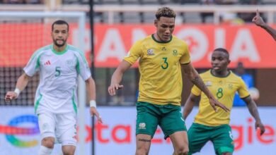 منتخب الجزائر يلعب ضد منتخب جنوب افريقيا