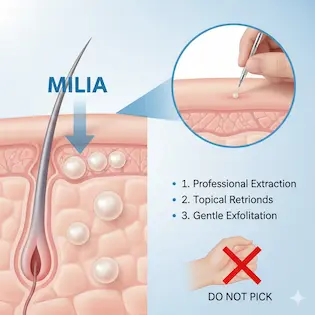 غسول لعلاج حبوب تحت الجلد